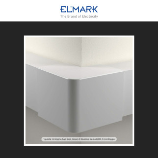 Elmark Angolo Esterno per Canaline Passacavi 80x60 in Plastica Bianca