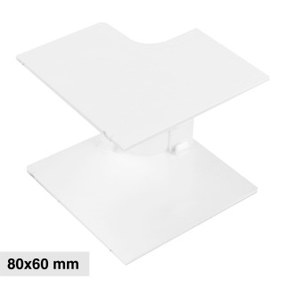 Elmark Angolo Interno per Canaline Passacavi 80x60 in Plastica Bianca