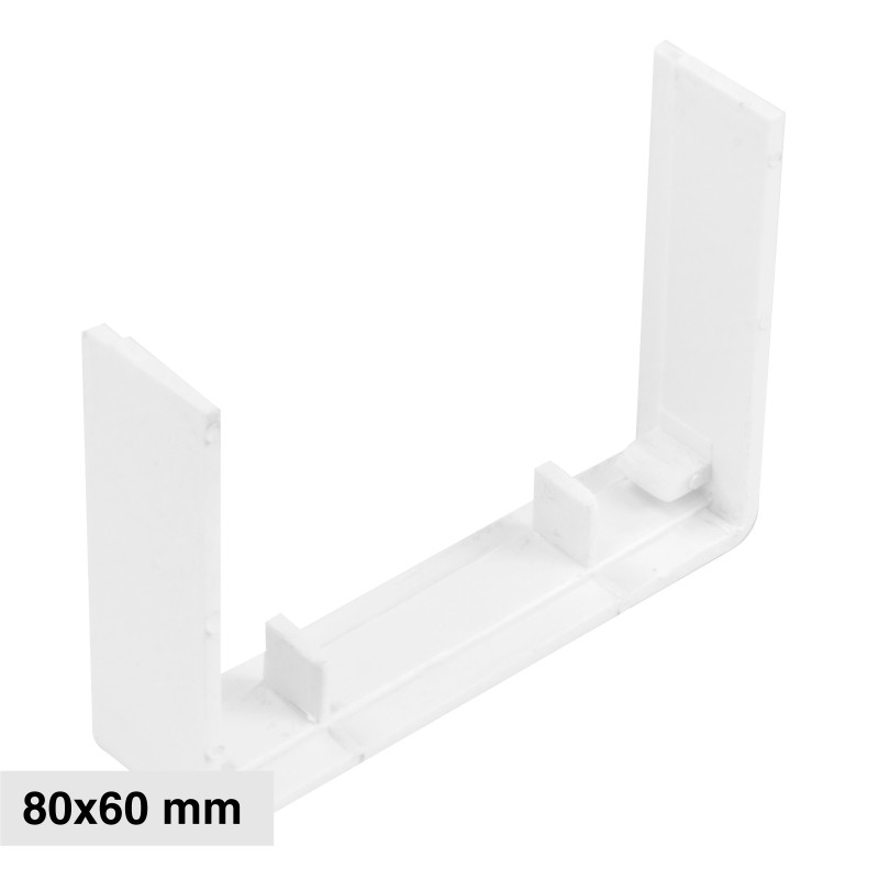 Elmark Connettore per Canaline Passacavi 80x60 in Plastica Bianca
