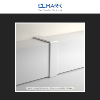 Elmark Connettore per Canaline Passacavi 80x60 in Plastica Bianca