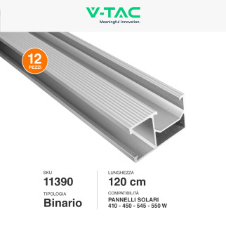 Kit Struttura Montaggio di 6 Pannelli Solari su Tetto