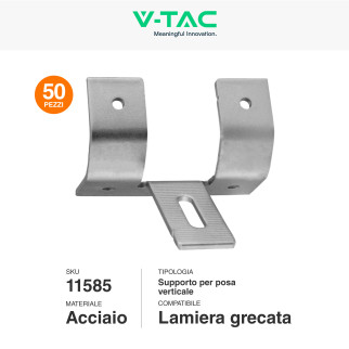 Kit Struttura Montaggio 12 Pannelli Solari Tetto Grecata