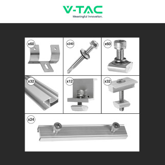Struttura Montaggio 15 Pannelli Solari su Tetto Lamiera