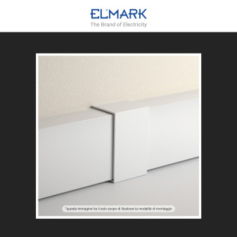 Elmark Connettore per Canaline Passacavi 40x25 in Plastica Bianca