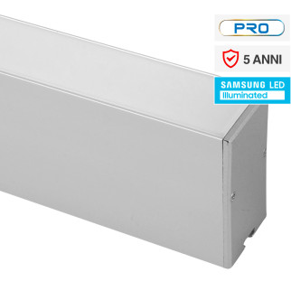 Lampada LED Sospensione 40W SMD Linear Light Argento Samsung V-Tac Pro