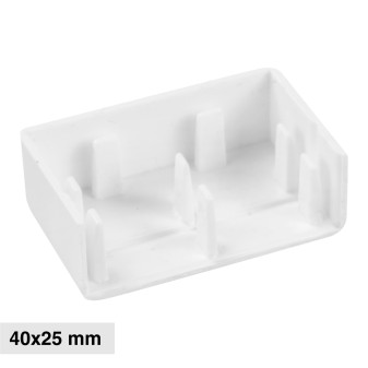 Elmark Tappo di Chiusura Canaline Passacavi 40x25 in Plastica Bianca
