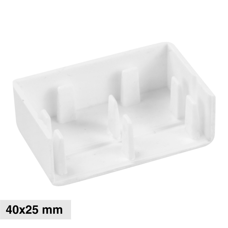 Elmark Tappo di Chiusura Canaline Passacavi 40x25 in Plastica Bianca
