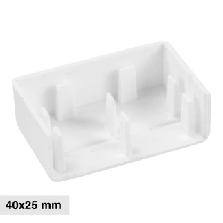Elmark Tappo di Chiusura Canaline Passacavi 40x25 in Plastica Bianca