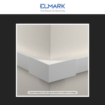 Elmark Angolo Esterno per Canaline Passacavi 25x16 in Plastica Bianca