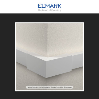 Elmark Angolo Esterno per Canaline Passacavi 25x16 in Plastica Bianca