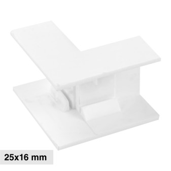 Elmark Angolo Interno per Canaline Passacavi 25x16 in Plastica Bianca