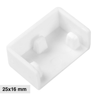 Elmark Tappo di Chiusura Canaline Passacavi 25x16 in Plastica Bianca