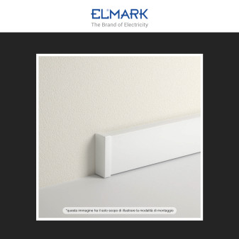 Elmark Tappo di Chiusura Canaline Passacavi 25x16 in Plastica Bianca