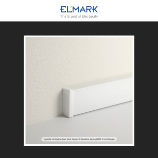 Elmark Tappo di Chiusura Canaline Passacavi 25x16 in Plastica Bianca