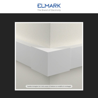 Elmark Angolo Esterno per Canaline Passacavi 40x16 in Plastica Bianca