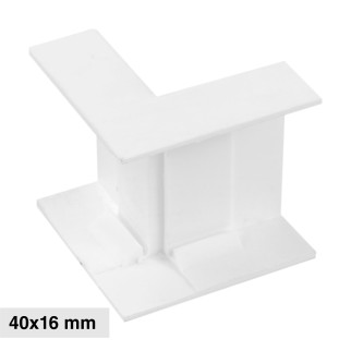 Elmark Angolo Interno per Canaline Passacavi 40x16 in Plastica Bianca