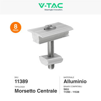 Kit Struttura Montaggio di 6 Pannelli Solari su Tetto Piano