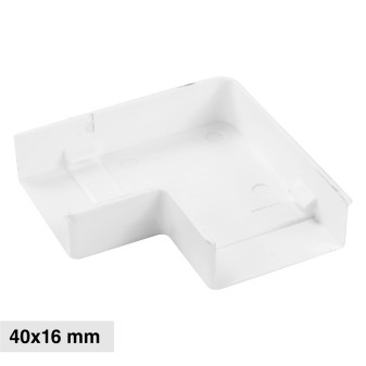 Elmark Angolo a L per Canaline Passacavi 40x16 in Plastica Bianca