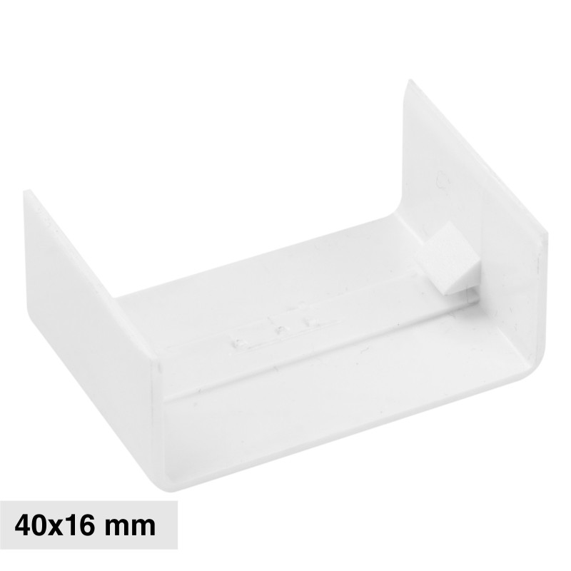 Elmark Connettore per Canaline Passacavi 40x16 in Plastica Bianca