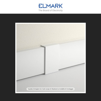 Elmark Connettore per Canaline Passacavi 40x16 in Plastica Bianca