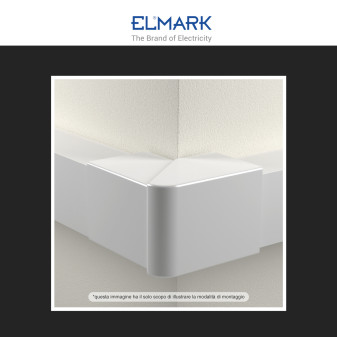 Elmark Angolo Esterno Regolabile per Canaline Passacavi 40x40