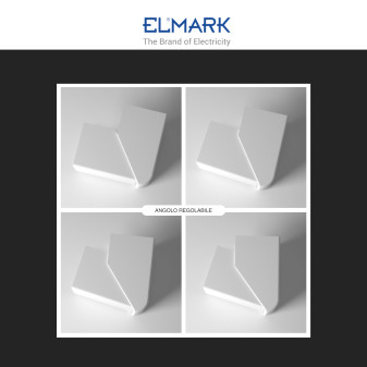 Elmark Angolo Esterno Regolabile per Canaline Passacavi 40x40