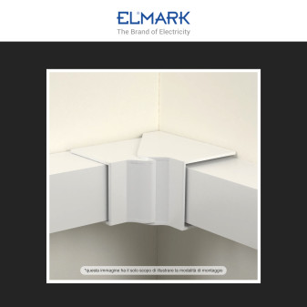 Elmark Angolo Interno Regolabile per Canaline Passacavi 40x40