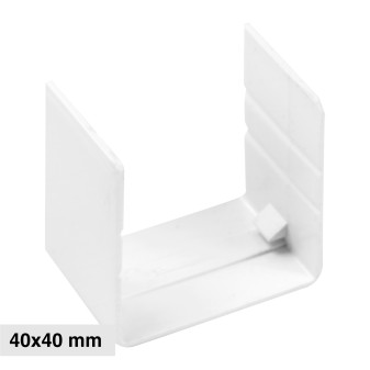 Elmark Connettore per Canaline Passacavi 40x40 in Plastica Bianca