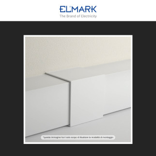 Elmark Connettore per Canaline Passacavi 40x40 in Plastica Bianca