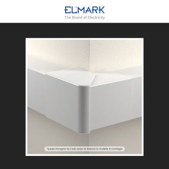 Elmark Angolo Esterno Regolabile per Canaline Passacavi 60x60