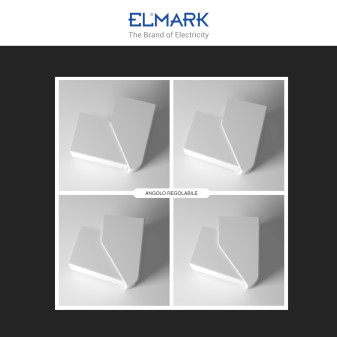 Elmark Angolo Esterno Regolabile per Canaline Passacavi 60x60