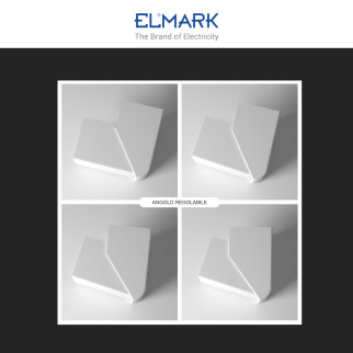 Elmark Angolo Esterno Regolabile per Canaline Passacavi 60x60
