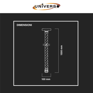 Universo Lampadario Sospensione Portalampada E27 in Corda mod. E27-M1