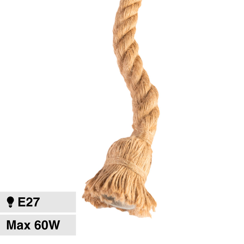 Universo Lampadario Sospensione Portalampada E27 in Corda mod. E27-M1
