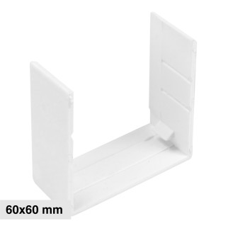 Elmark Connettore per Canaline Passacavi 60x60 in Plastica Bianca