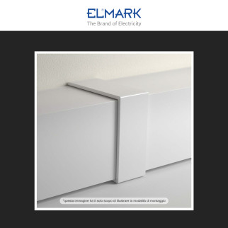 Elmark Connettore per Canaline Passacavi 60x60 in Plastica Bianca