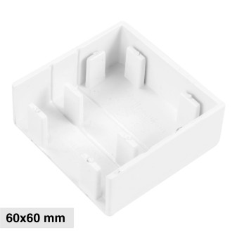 Elmark Tappo di Chiusura Canaline Passacavi 60x60 in Plastica Bianca