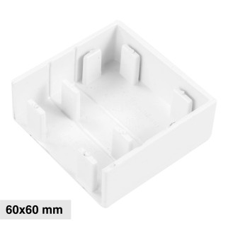 Elmark Tappo di Chiusura Canaline Passacavi 60x60 in Plastica Bianca