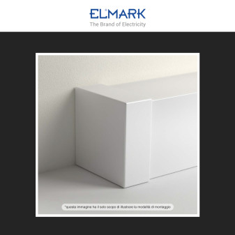 Elmark Tappo di Chiusura Canaline Passacavi 60x60 in Plastica Bianca