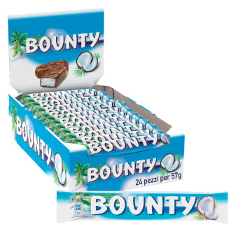 Snack al Cocco Ricoperto di Cioccolata Bounty 24x 57g