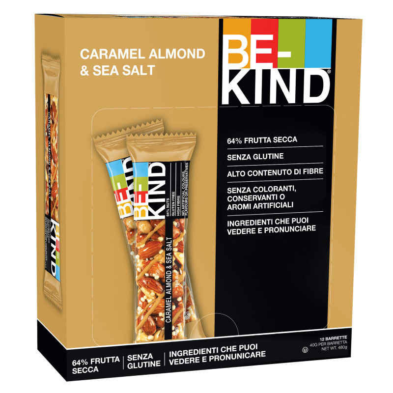 Caramel Almond & Sea Salt 12 Barrette 40g Be-Kind