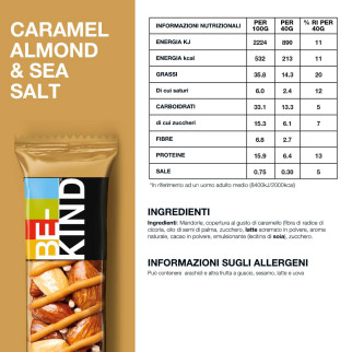 Caramel Almond & Sea Salt 12 Barrette 40g Be-Kind