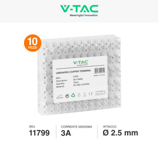 Morsettiera da 12 Connettori per Cavi Elettrici 3A da 2.5mm V-Tac