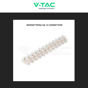 Morsettiera da 12 Connettori per Cavi Elettrici 3A da 2.5mm V-Tac
