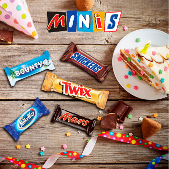 Snack Misti Mars Snickers Twix Bounty MilkyWay 400g Minis Mixed