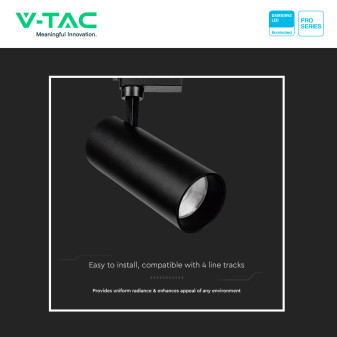 VT-11035 Faretto LED da Binario 35W Track Light COB Samsung V-Tac Pro