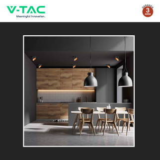 Portafaretto Rotondo GU10 e GU5.3 (MR16) Nero V-Tac VT-974