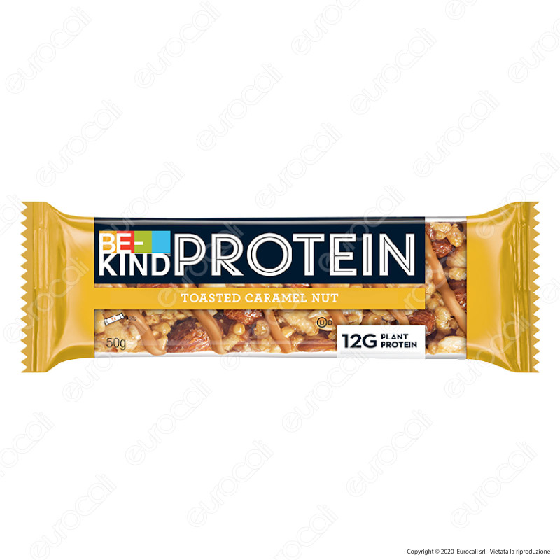 Be-Kind Protein Snack con Caramello e Frutta Secca - 1 Barretta da 50g