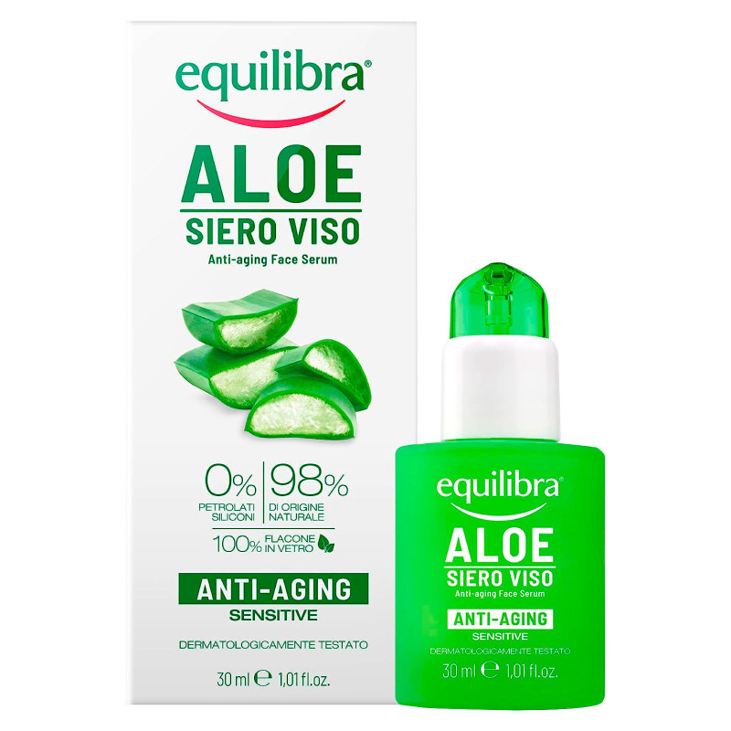 Aloe Siero Viso Anti-Aging Sensitive con Acido Ialuronico Equilibra