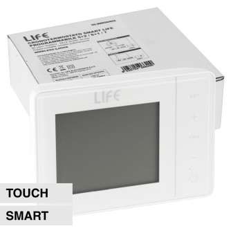 Cronotermostato Smart Programmabile Touch Colore Bianco Life